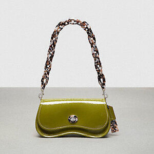 Wavy Dinky Bag With Crossbody Strap In Crinkled Patent Coachtopia Leather